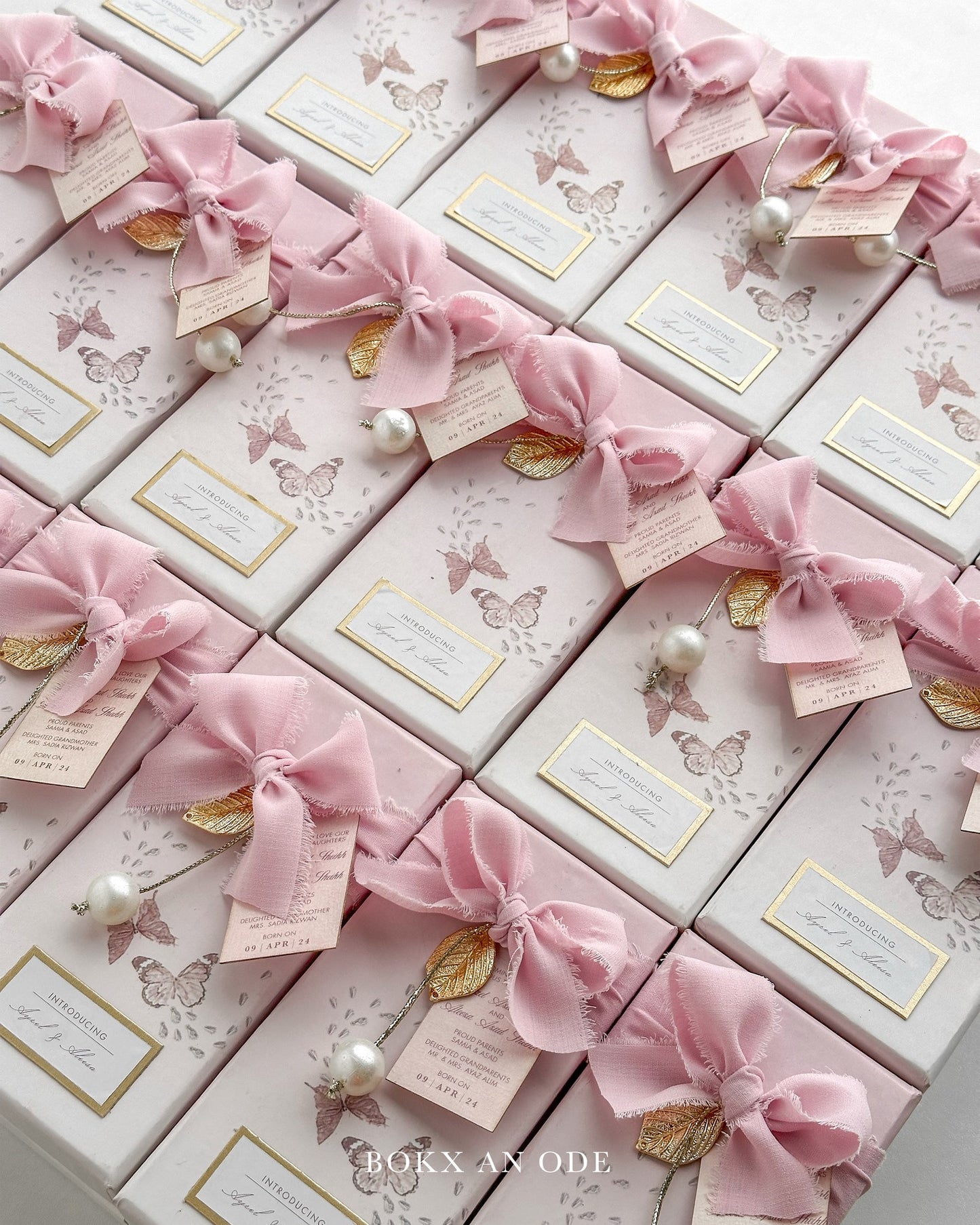 Birth Announcement Favour Boxes