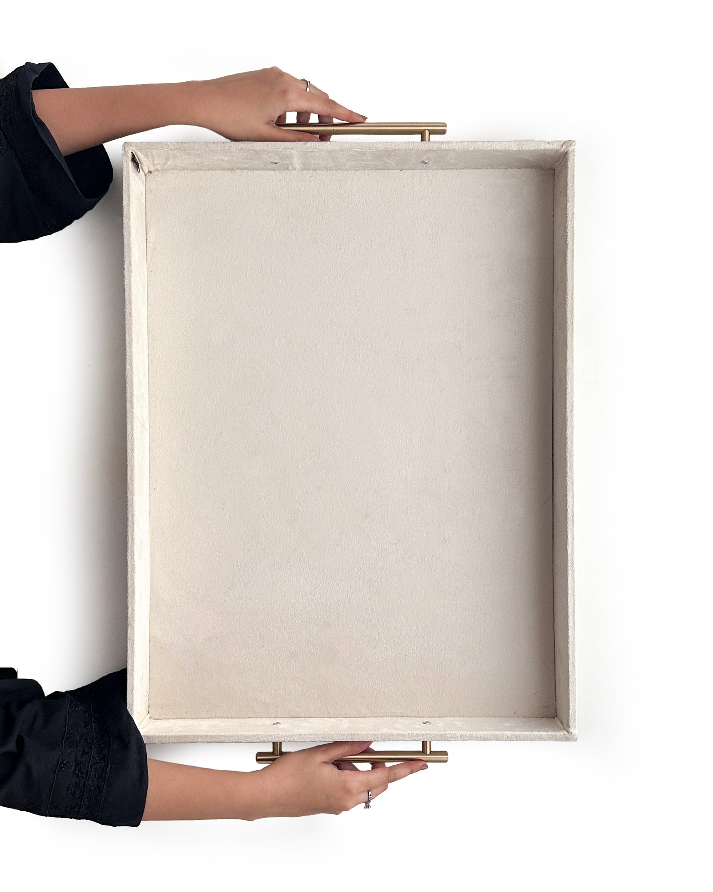 Upholstered Suede Tray