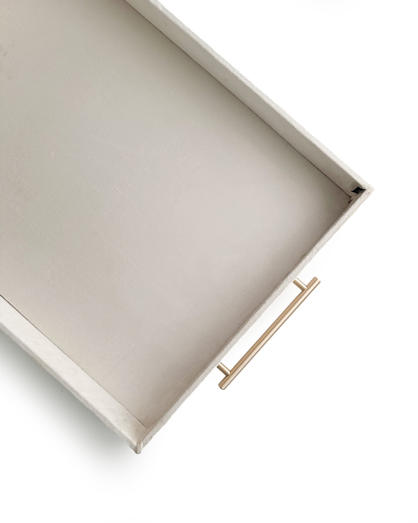 Upholstered Suede Tray
