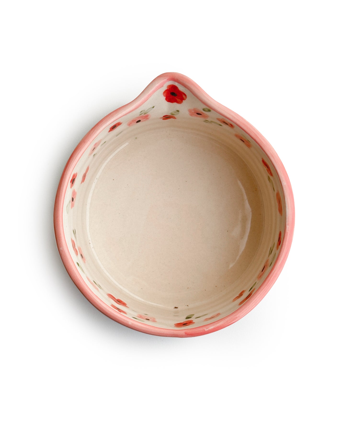 Pink Floral Matcha Bowl
