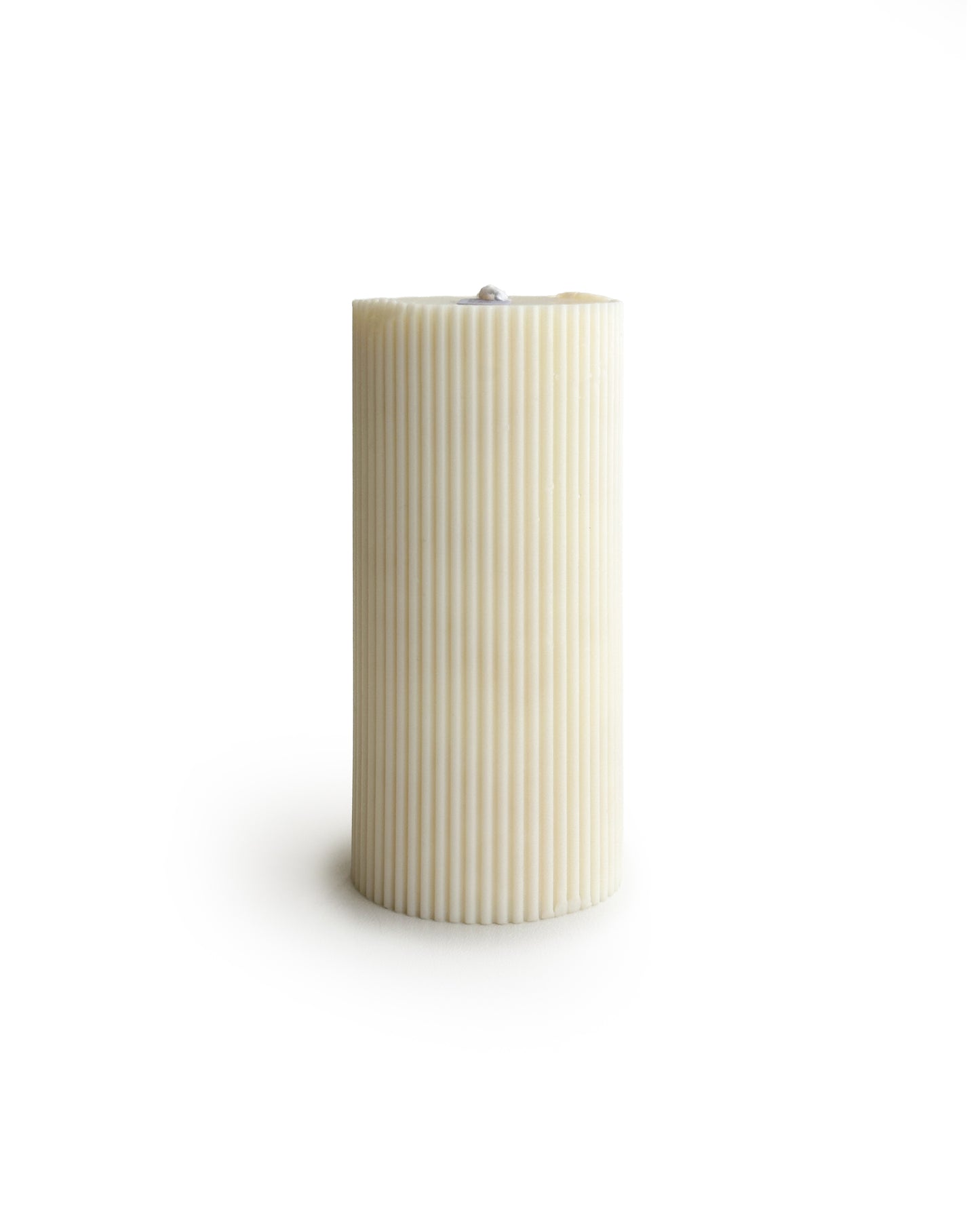 Ribbed Pillar Candle