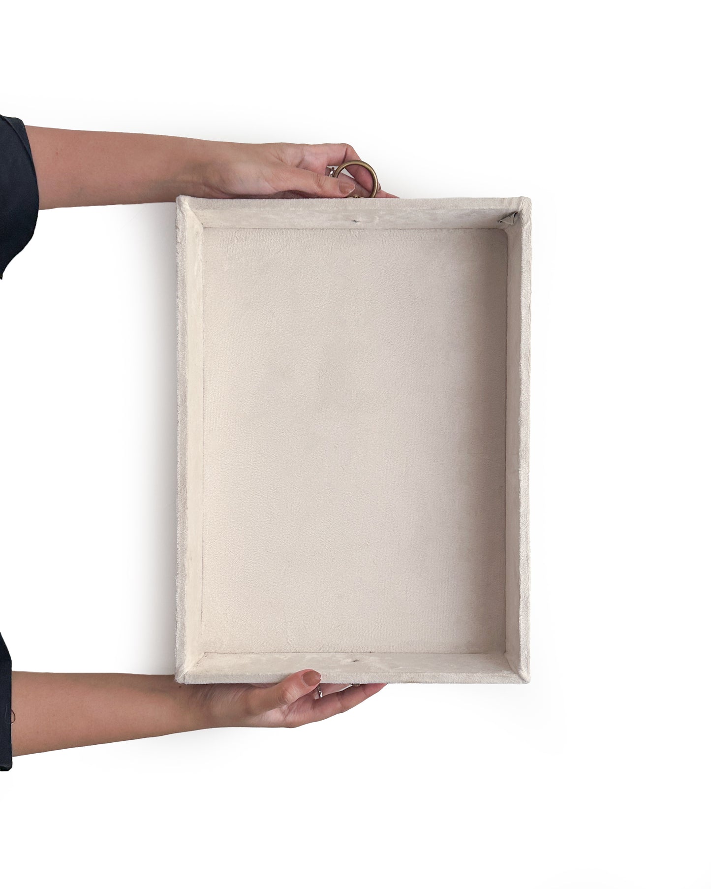 Upholstered Suede Tray