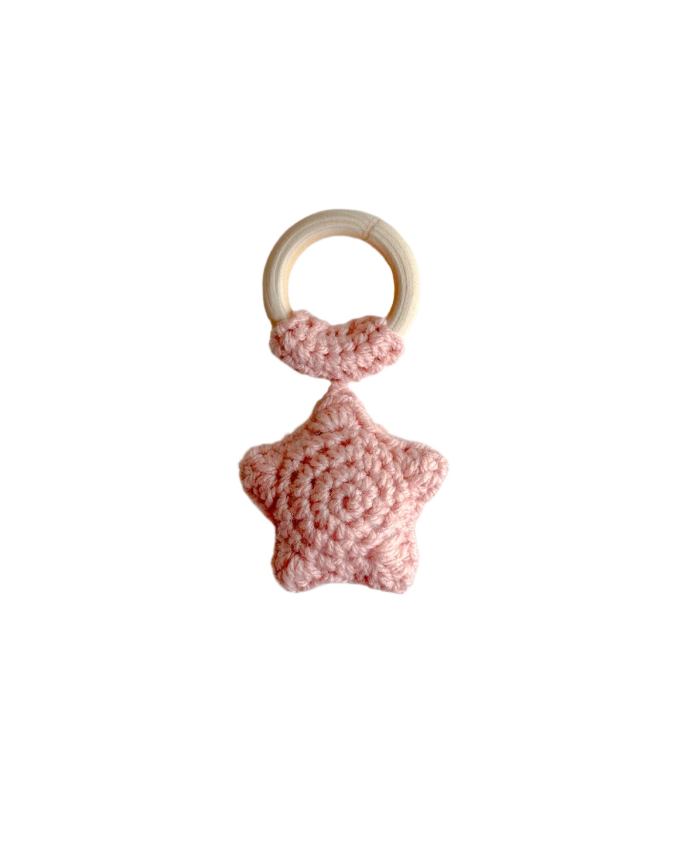 Pink Star Crochet Rattler