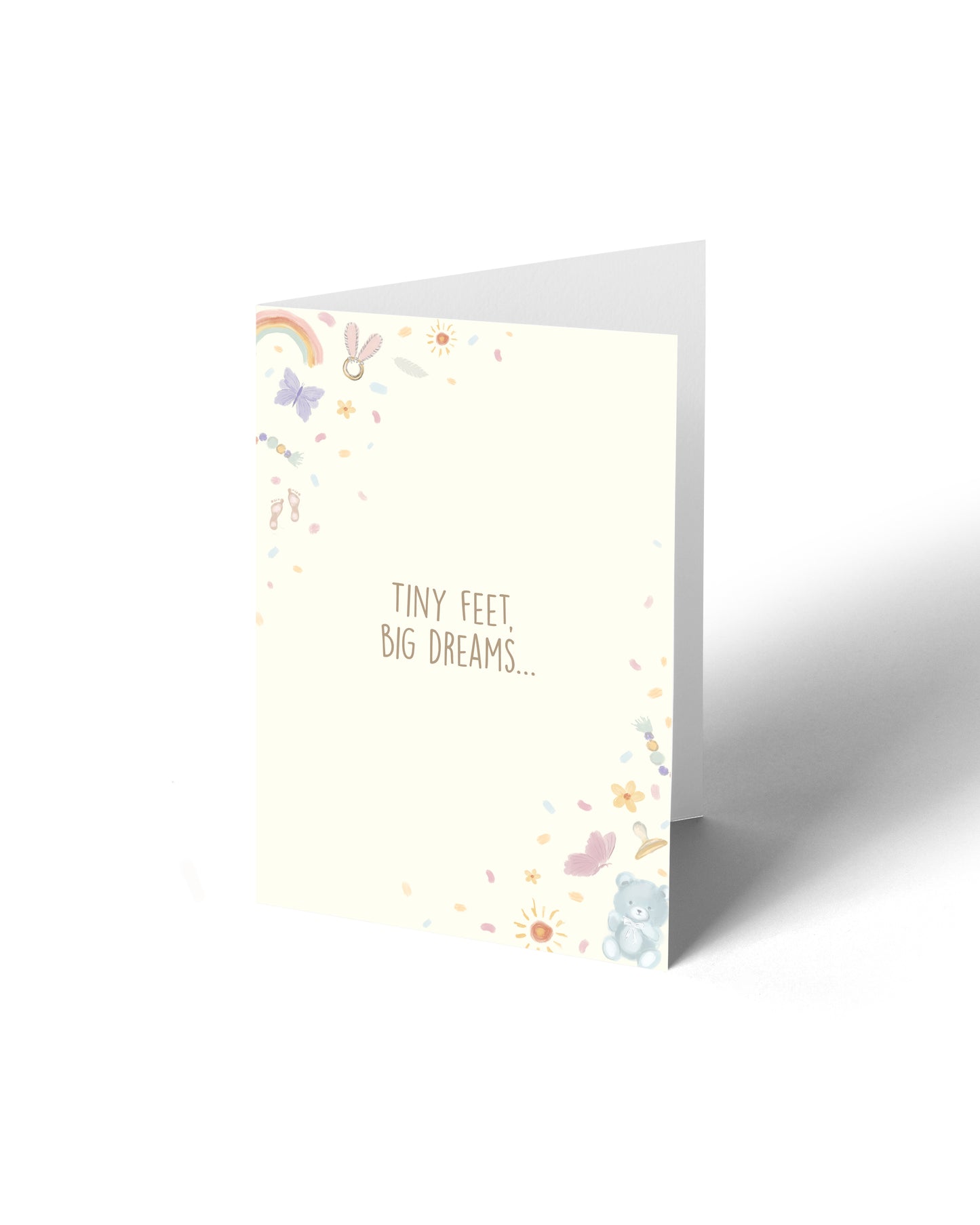 Greeting Card - Tiny feet, Big dreams