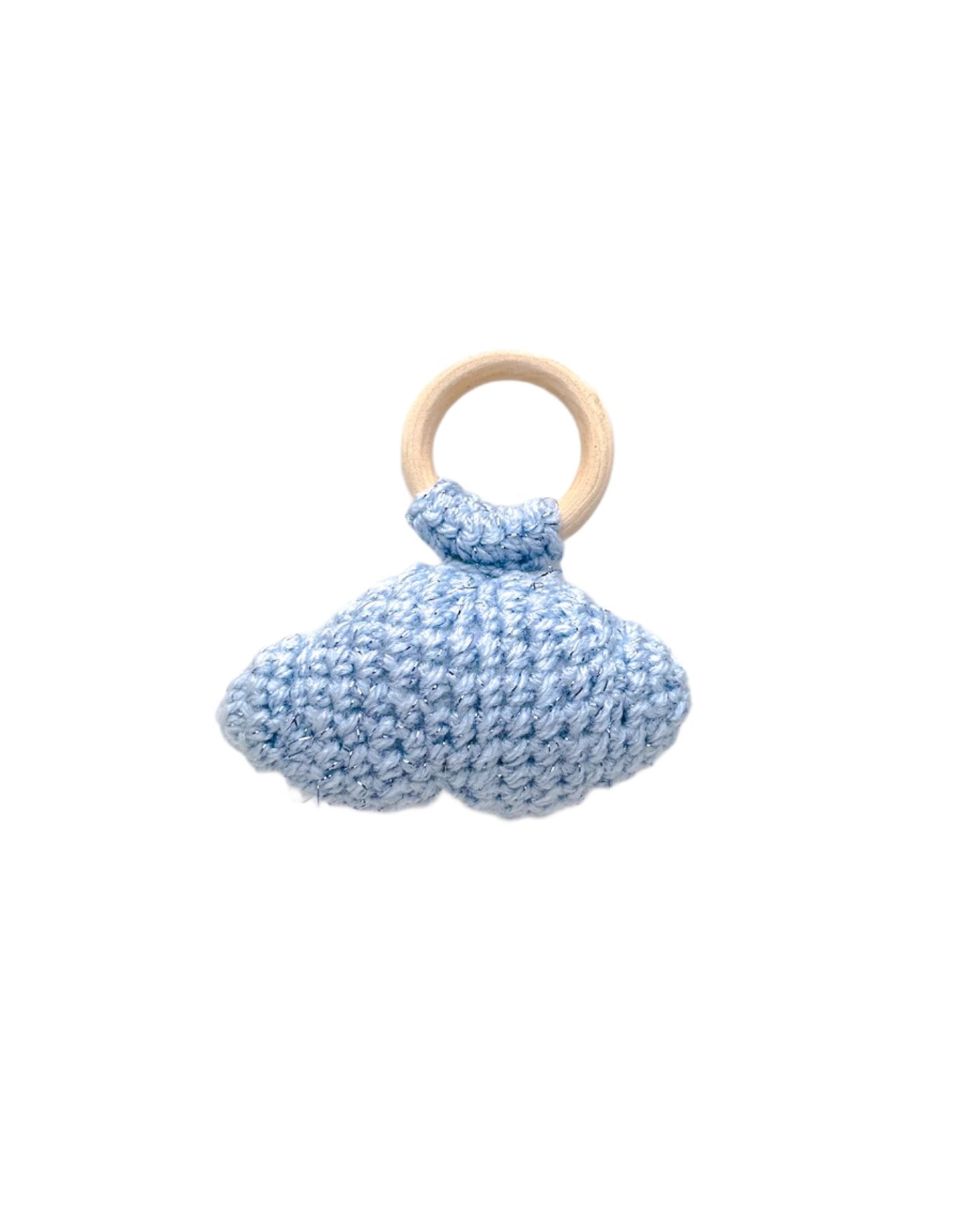Blue Cloud Crochet Rattler