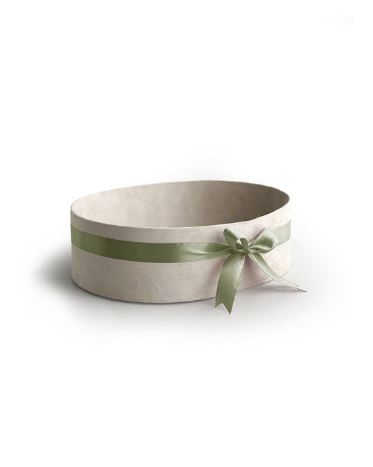 Upholstered Suede Basket
