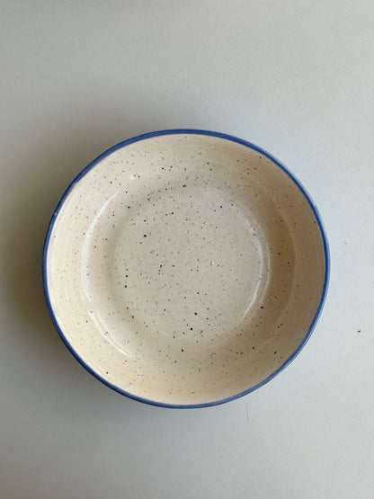 Blue plate bowl