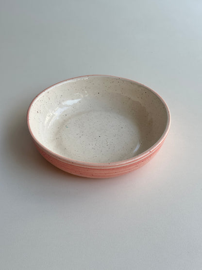 Pink plate bowl