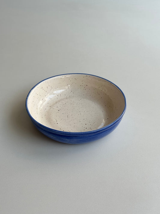 Blue plate bowl