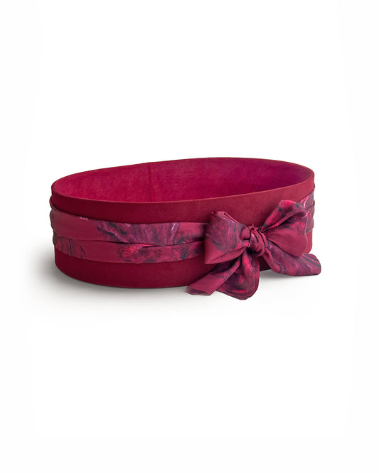 Upholstered Suede Basket