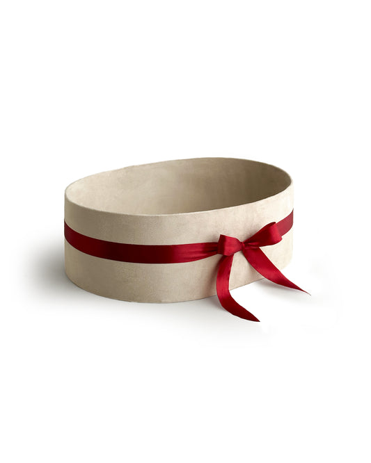 Upholstered Suede Basket