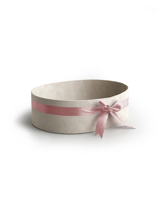 Upholstered Suede Basket