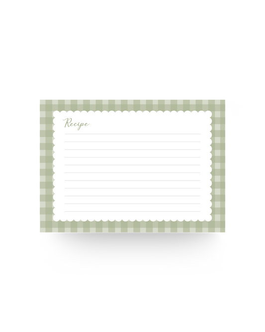 Set of Recipe Cards - A