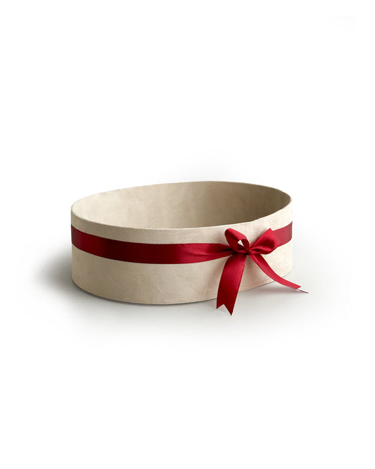 Upholstered Suede Basket