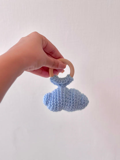 Blue Cloud Crochet Rattler