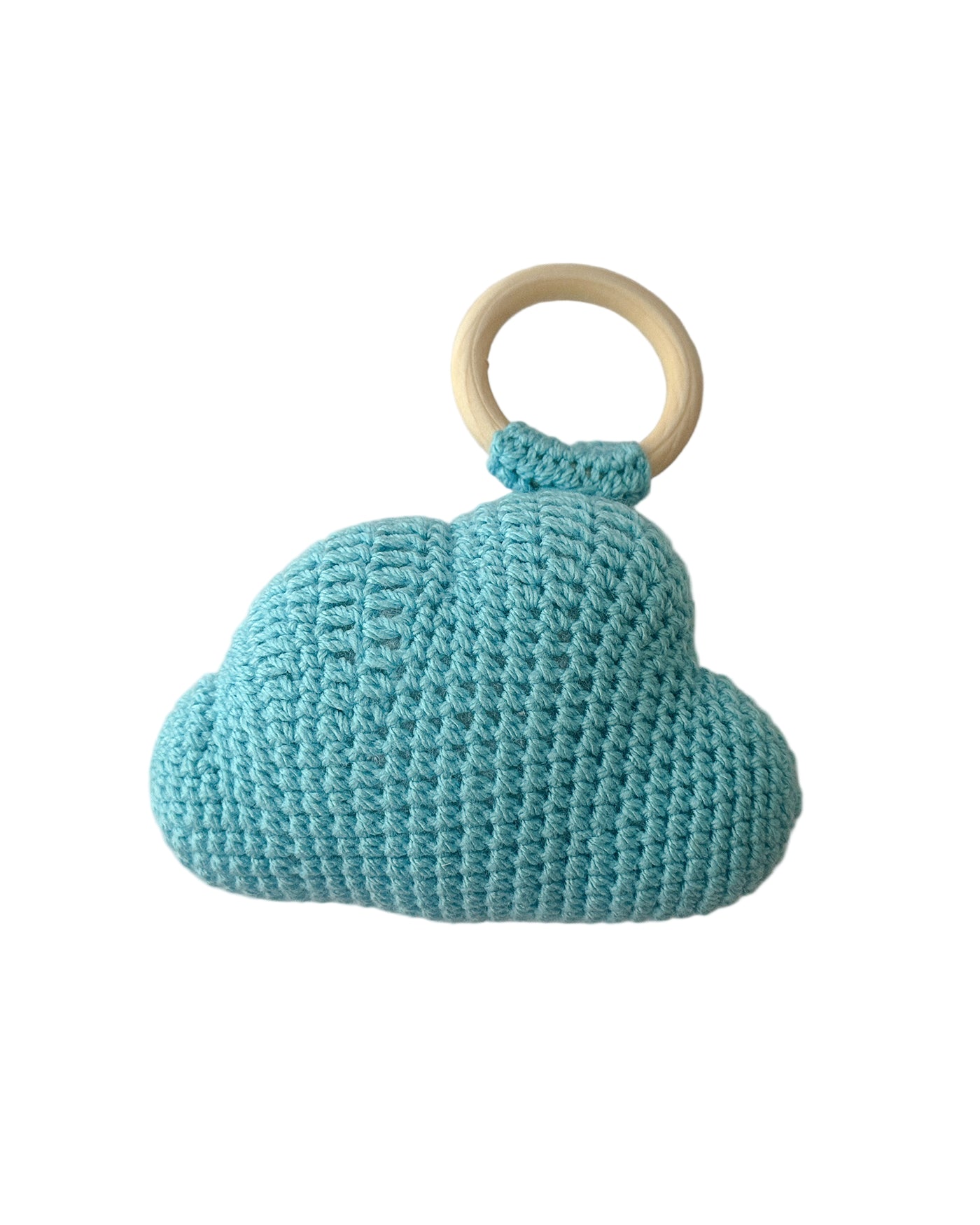 Big Blue Cloud Crochet Rattler