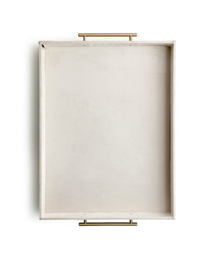 Upholstered Suede Tray