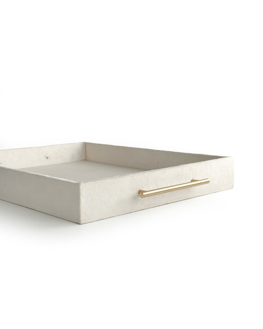 Upholstered Suede Tray
