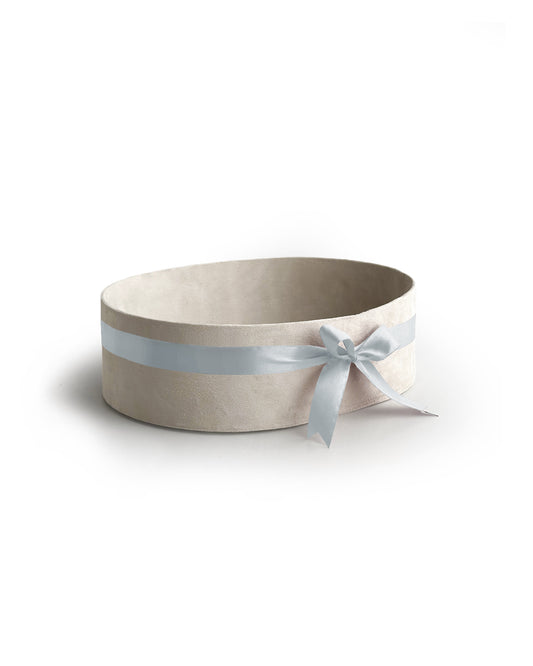 Upholstered Suede Basket