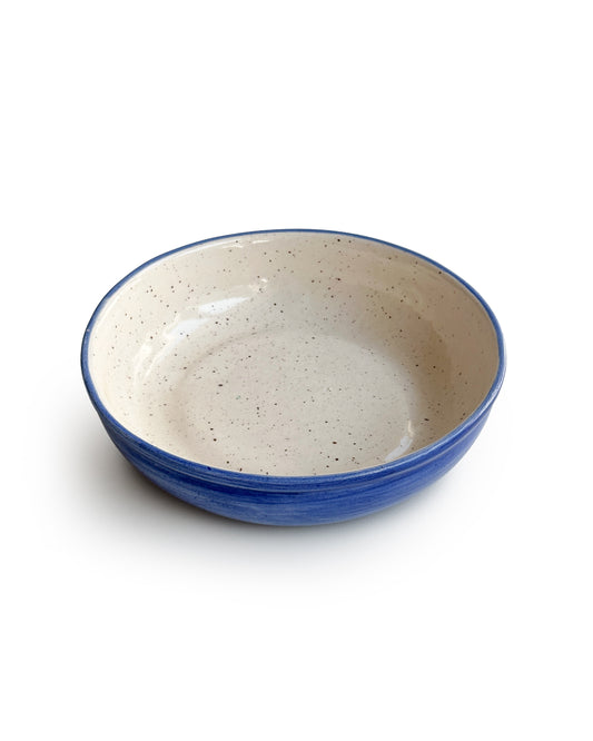Blue plate bowl