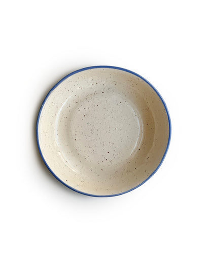 Blue plate bowl