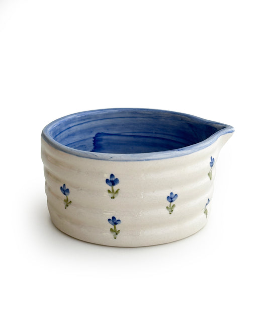 Blue Floral Matcha Bowl