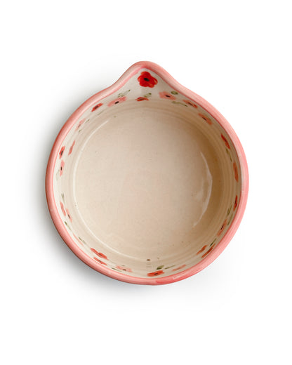 Pink Floral Matcha Bowl