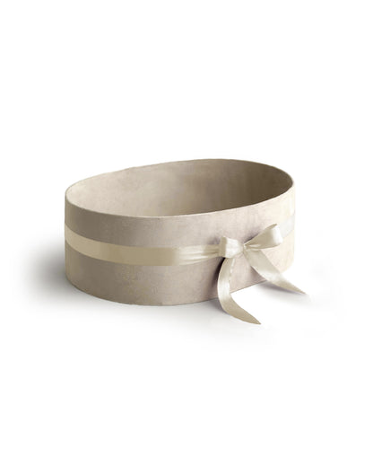 Upholstered Suede Basket