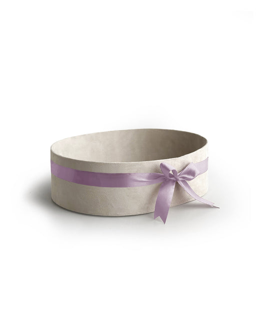 Upholstered Suede Basket