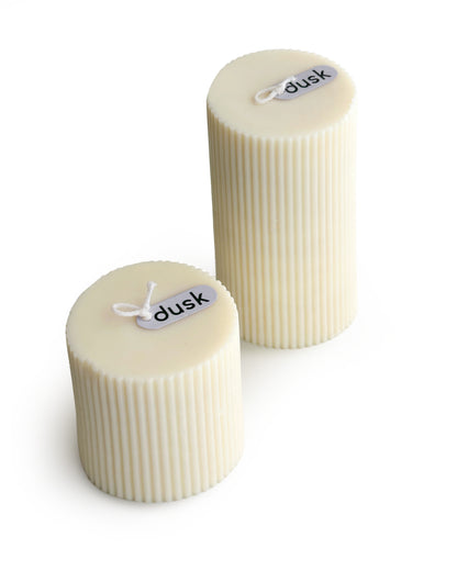 Ribbed Pillar Candle