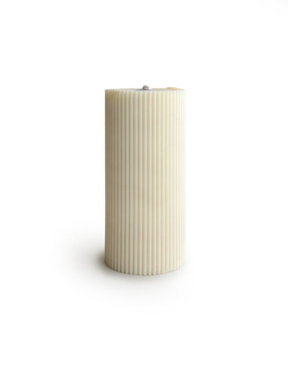 Ribbed Pillar Candle