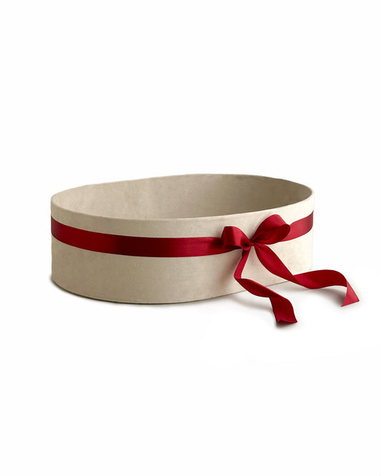 Upholstered Suede Basket