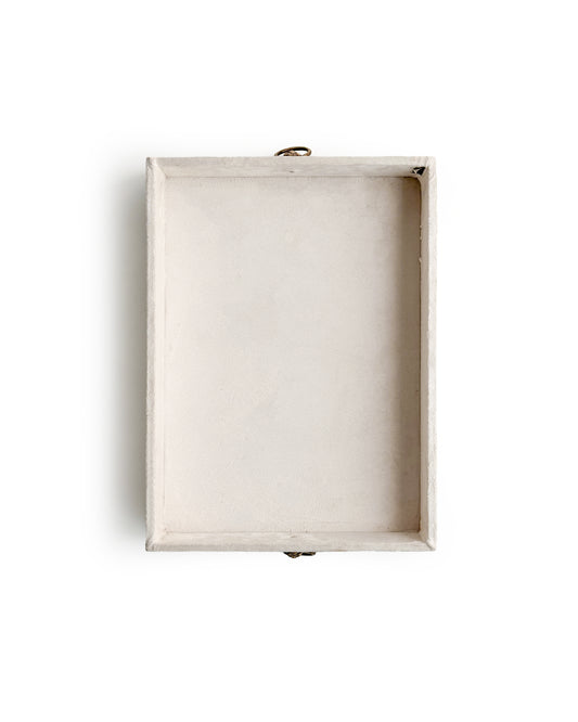 Upholstered Suede Tray
