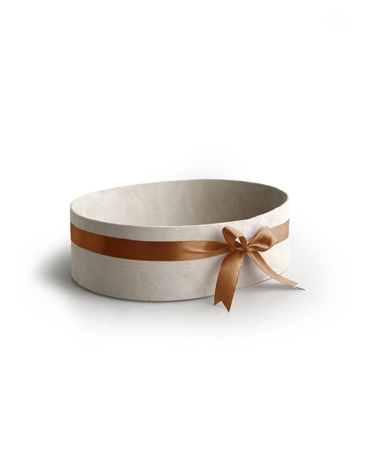 Upholstered Suede Basket