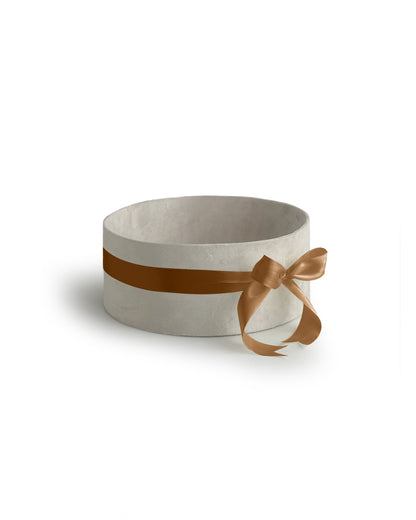 Upholstered Suede Basket